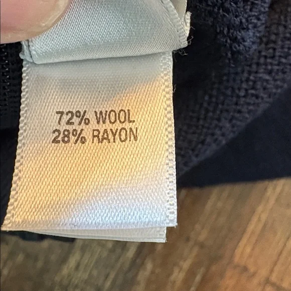 St. John Collection Santana Knit Empire Dress Navy Blue Size 14 EUC - Picture 5 of 7